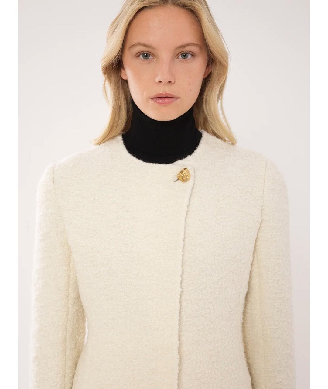 CHLOE Бежевый шерстяной жакет/пиджак, фото 3