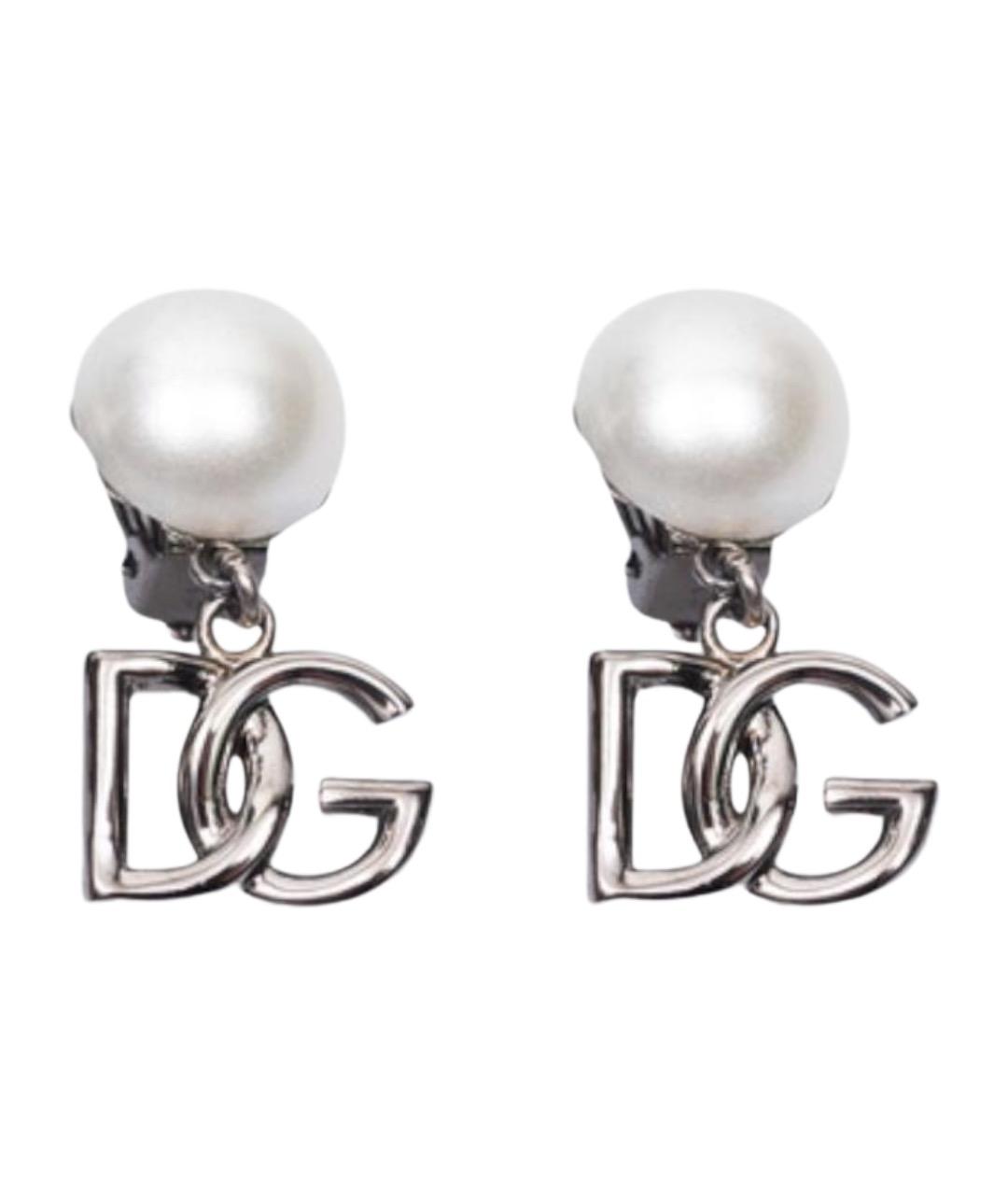 DOLCE&GABBANA Серебряные металлические серьги, фото 1