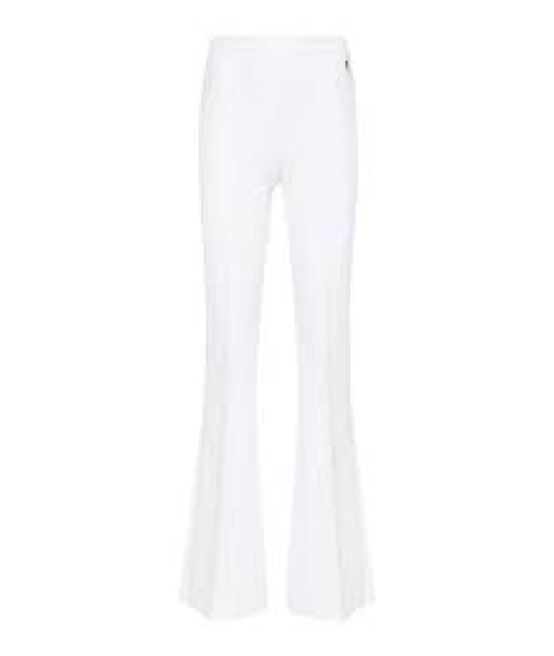 ELISABETTA FRANCHI Белые полиэстеровые брюки широкие, фото 1