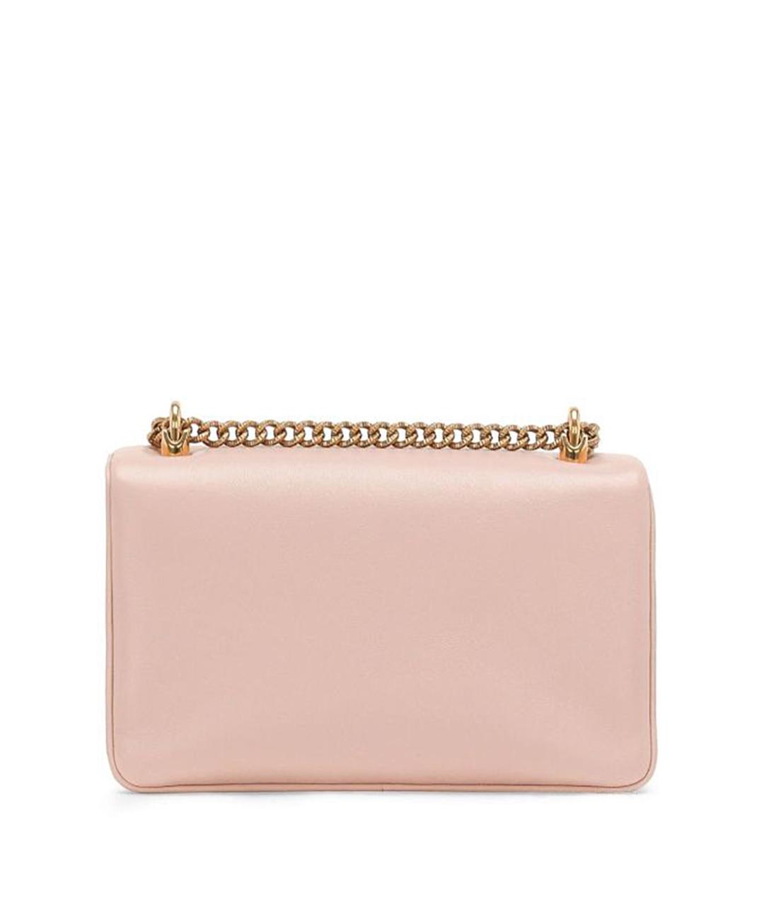 DOLCE&GABBANA Розовая кожаная сумка через плечо, фото 3