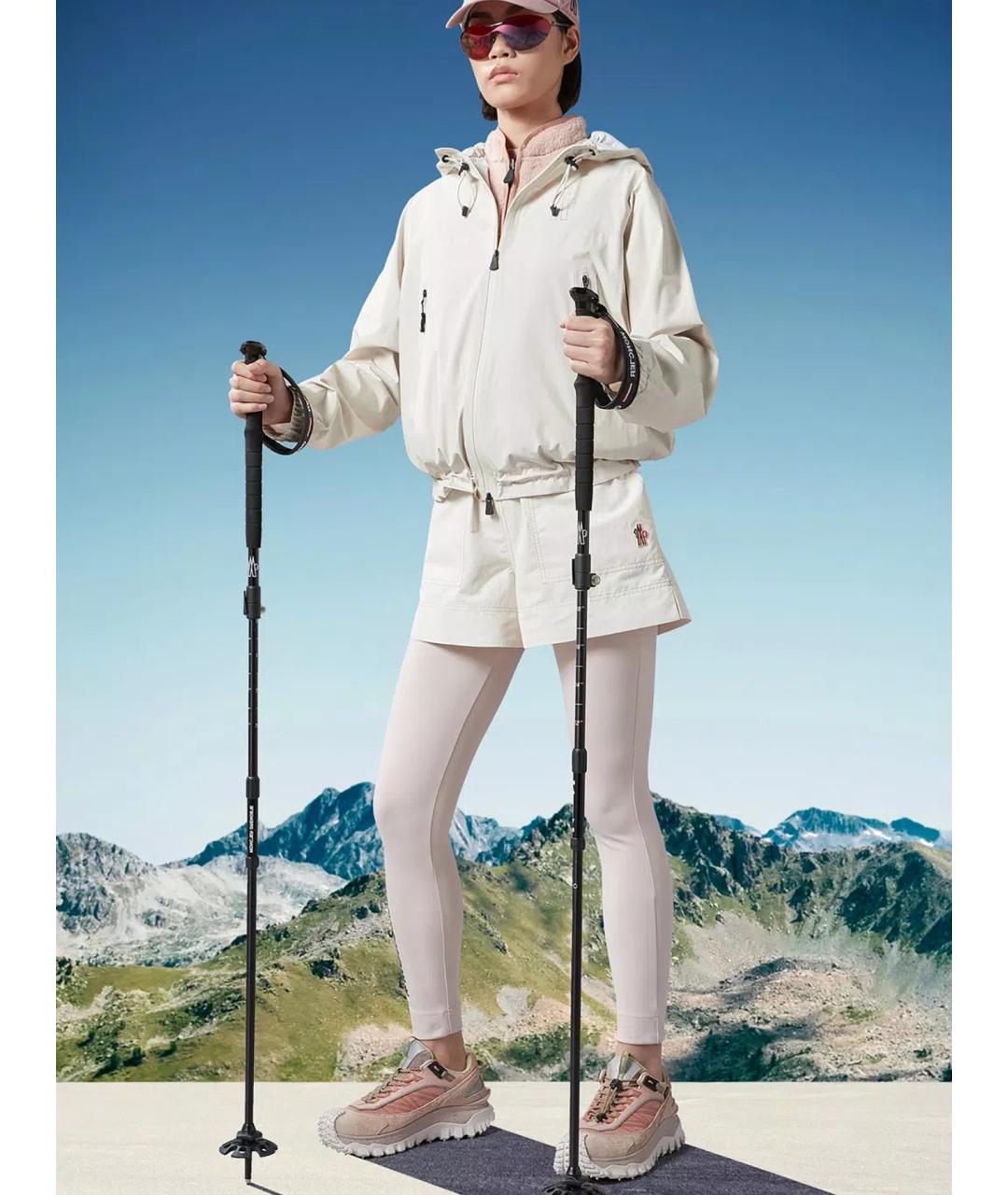 MONCLER Белая полиамидовая куртка, фото 3