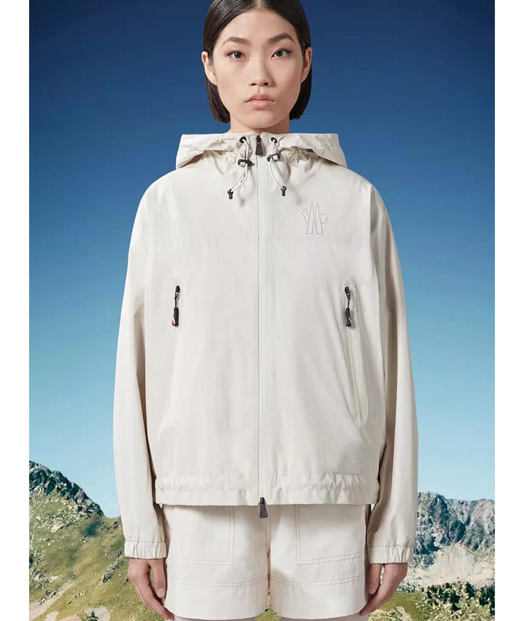 MONCLER Белая полиамидовая куртка, фото 2