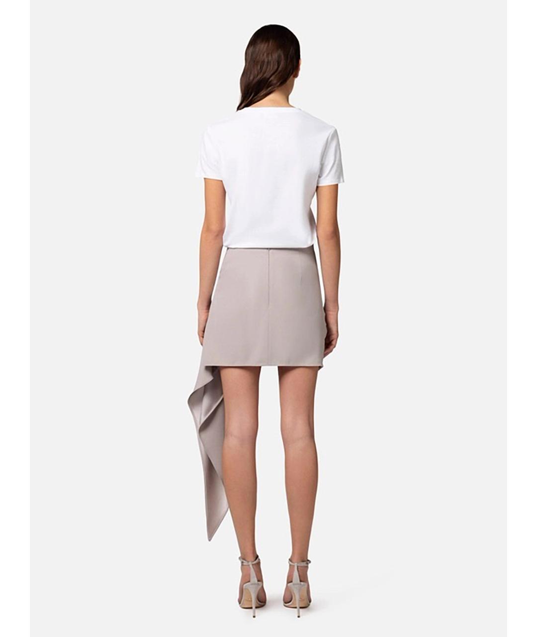 ELISABETTA FRANCHI Белая хлопковая футболка, фото 5