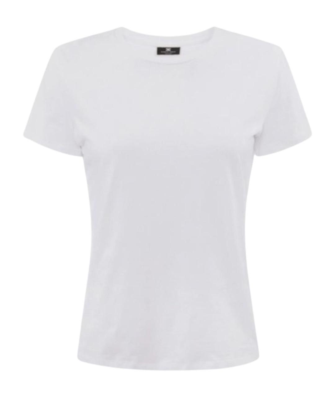 ELISABETTA FRANCHI Белая хлопковая футболка, фото 1