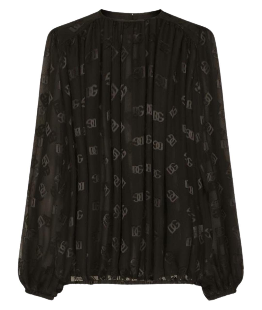 DOLCE&GABBANA Черная атласная блузы, фото 1
