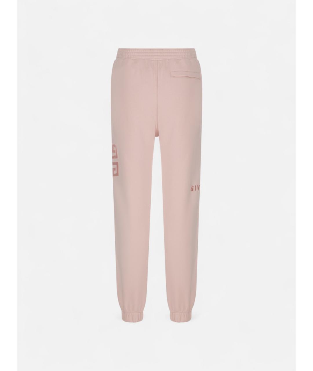 GIVENCHY Розовые хлопковые прямые брюки, фото 2