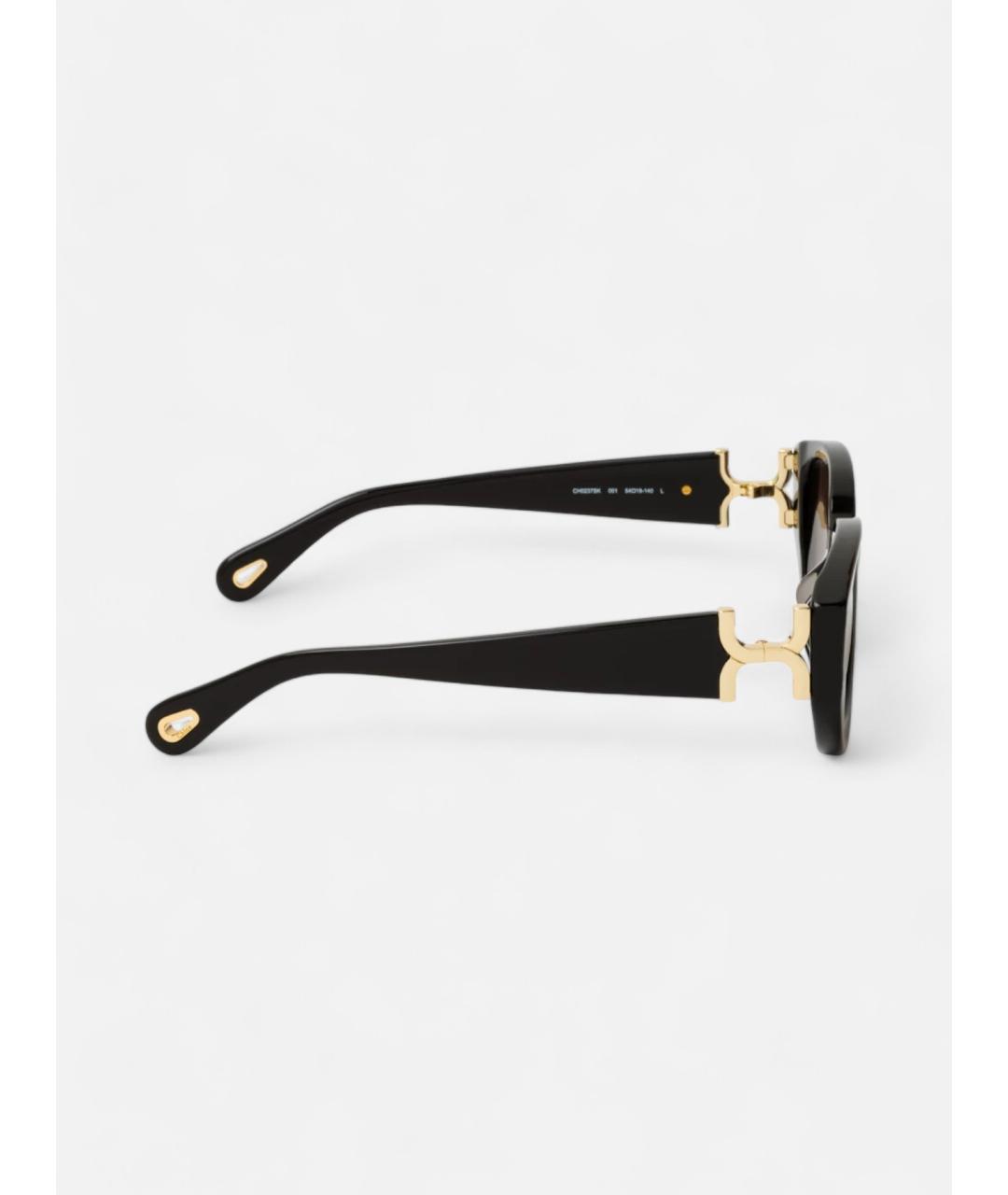 CHLOE Черные пластиковые солнцезащитные очки, фото 2
