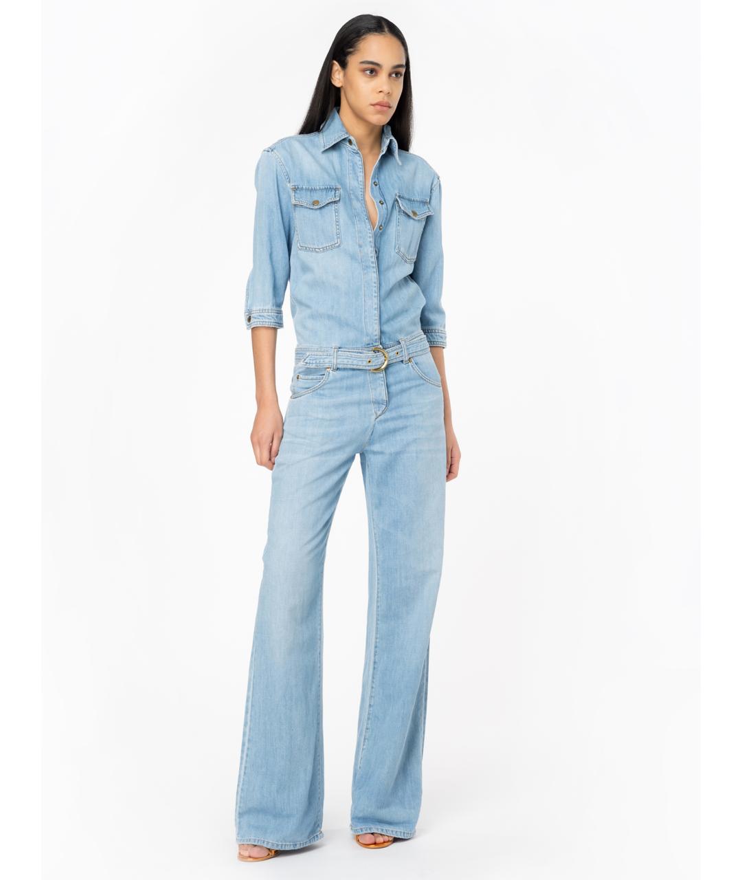 PINKO Синий хлопковый комбинезон, фото 2