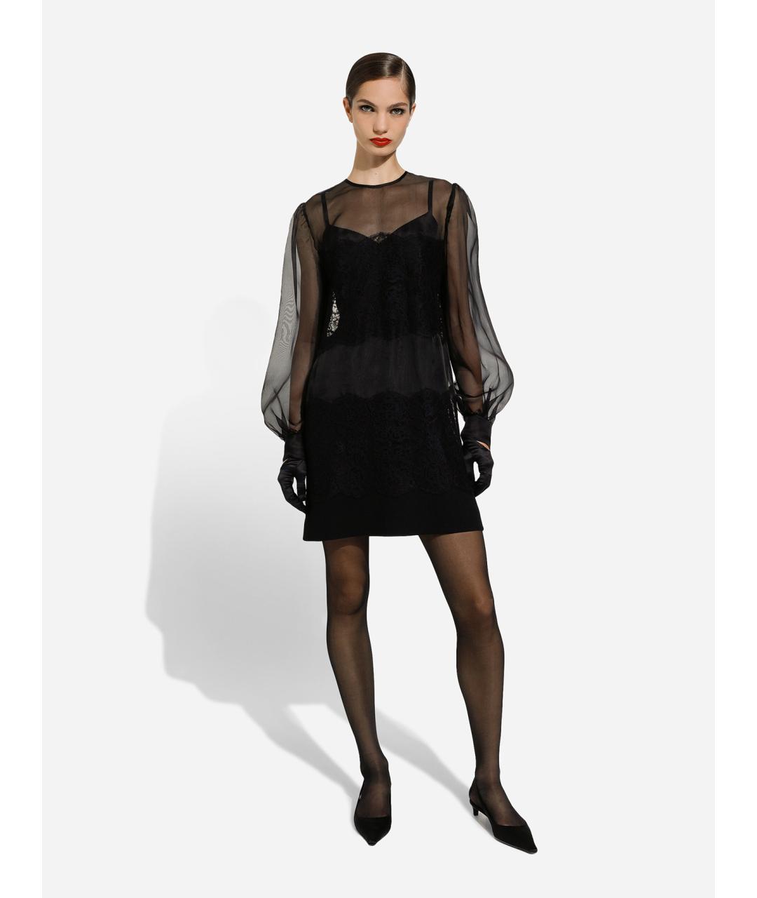 DOLCE&GABBANA Черное коктейльное платье, фото 2