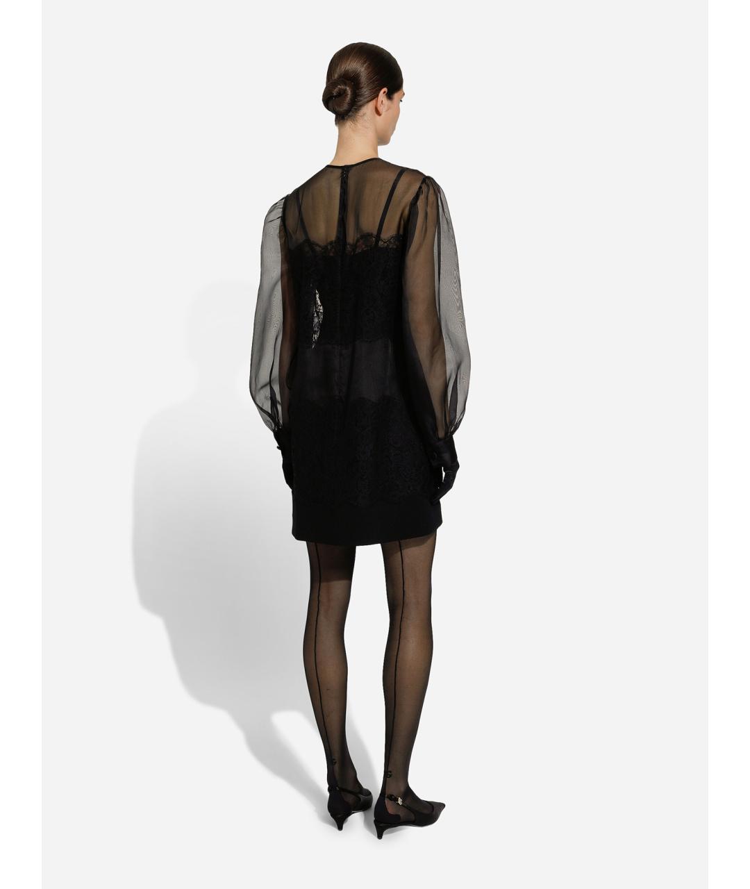 DOLCE&GABBANA Черное коктейльное платье, фото 4