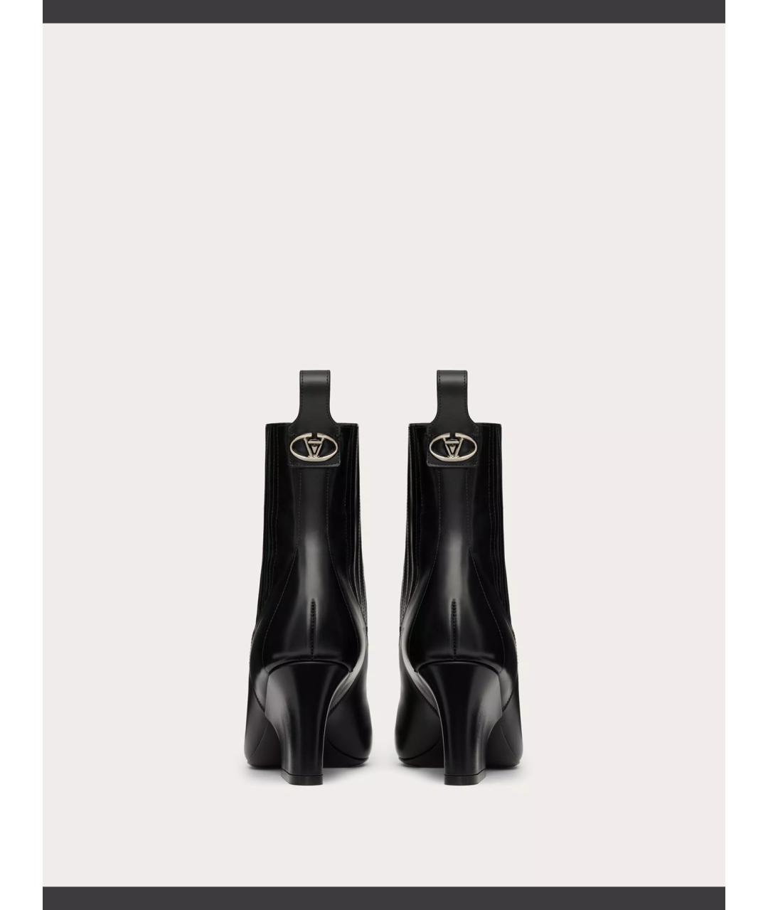 VALENTINO Черные кожаные ботинки, фото 4