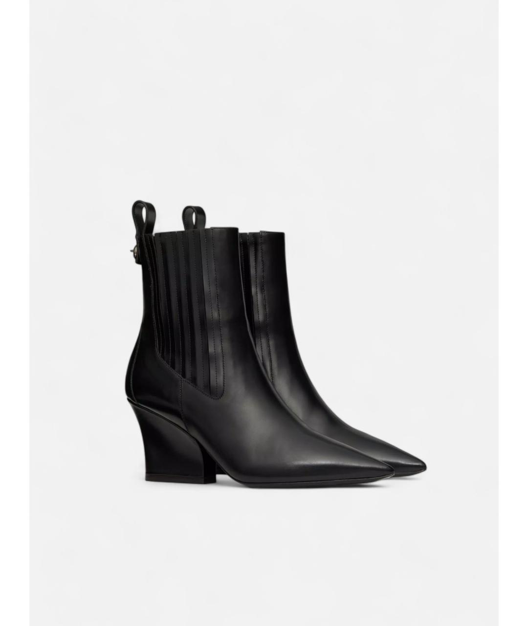 VALENTINO Черные кожаные ботинки, фото 2