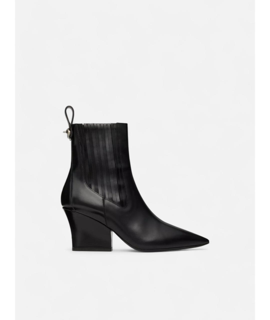 VALENTINO Черные кожаные ботинки, фото 5