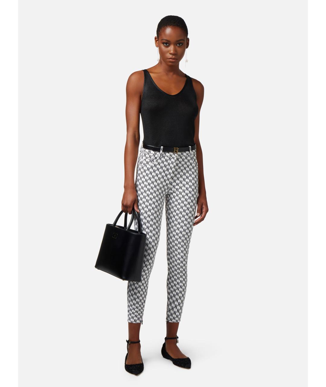 ELISABETTA FRANCHI Мульти полиэстеровые леггинсы и велосипедки, фото 2