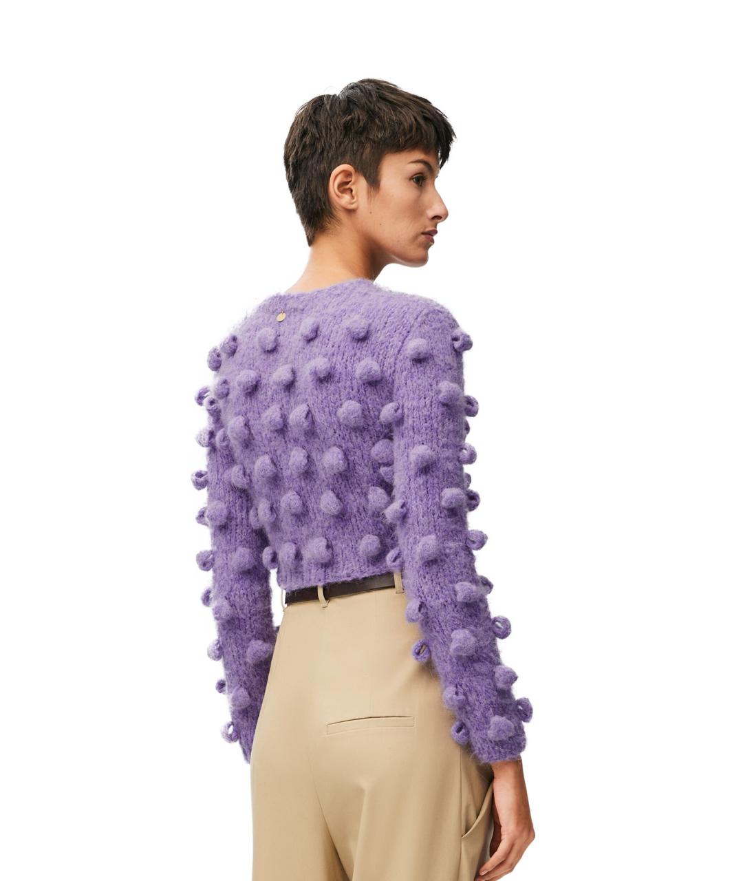 LOEWE Фиолетовый шерстяной джемпер / свитер, фото 4
