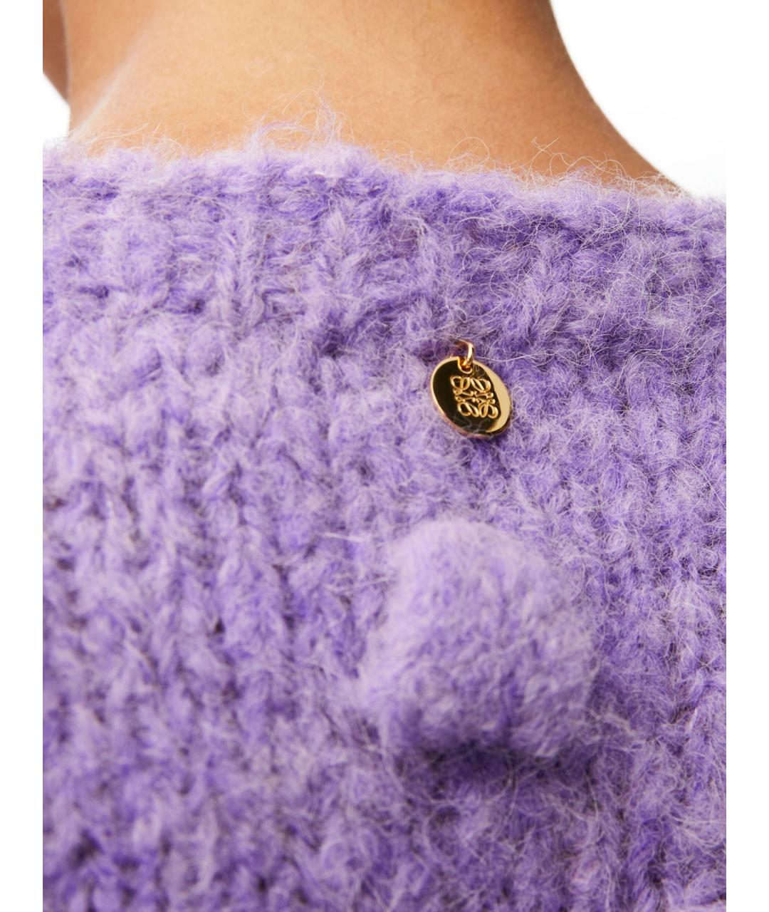 LOEWE Фиолетовый шерстяной джемпер / свитер, фото 5