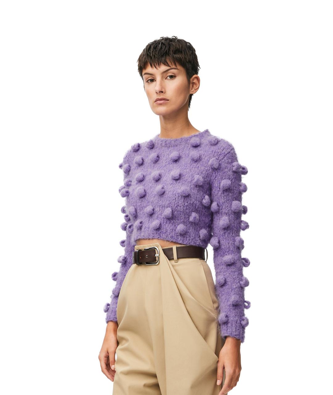 LOEWE Фиолетовый шерстяной джемпер / свитер, фото 3