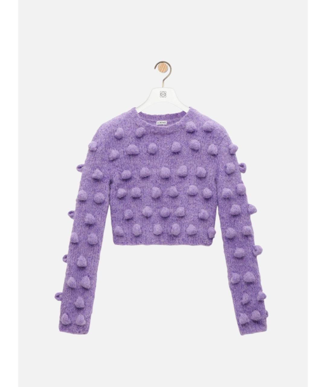LOEWE Фиолетовый шерстяной джемпер / свитер, фото 6