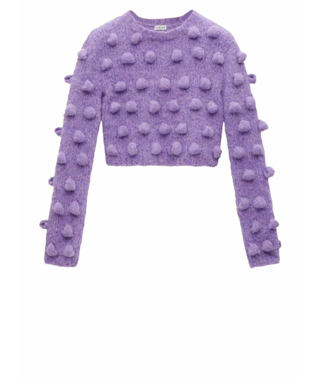 LOEWE Фиолетовый шерстяной джемпер / свитер, фото 1