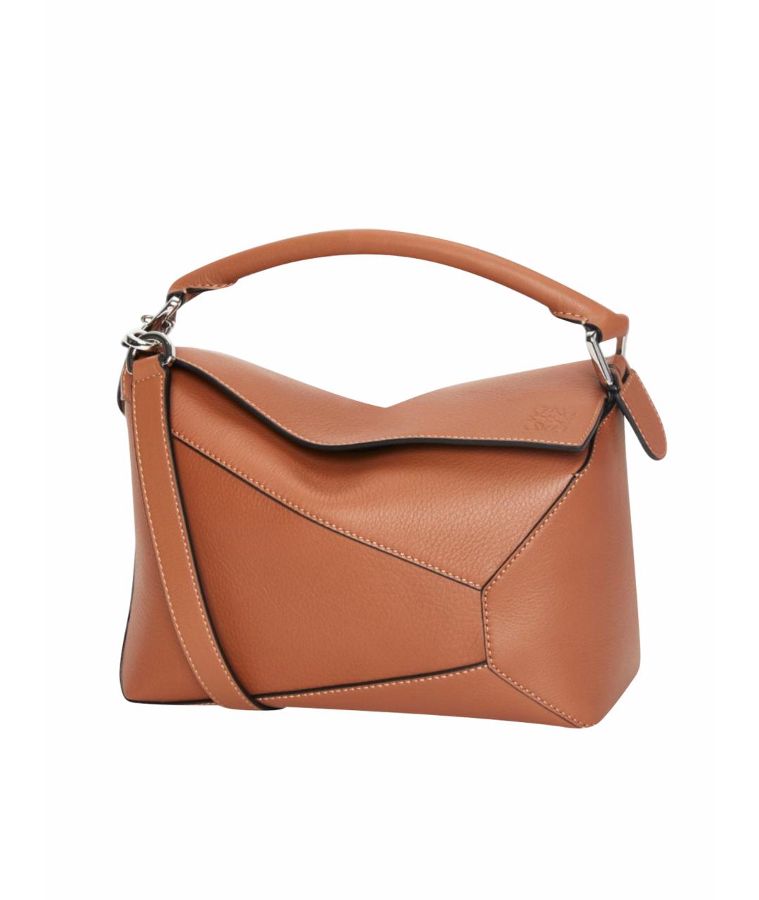 LOEWE Коричневая кожаная сумка через плечо, фото 1