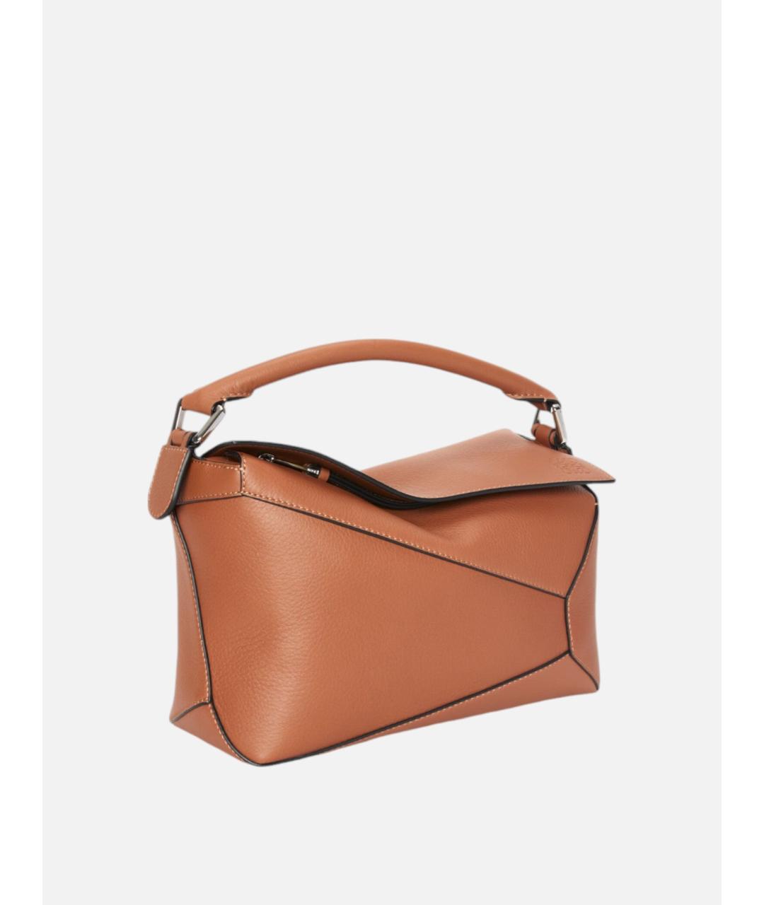 LOEWE Коричневая кожаная сумка через плечо, фото 2