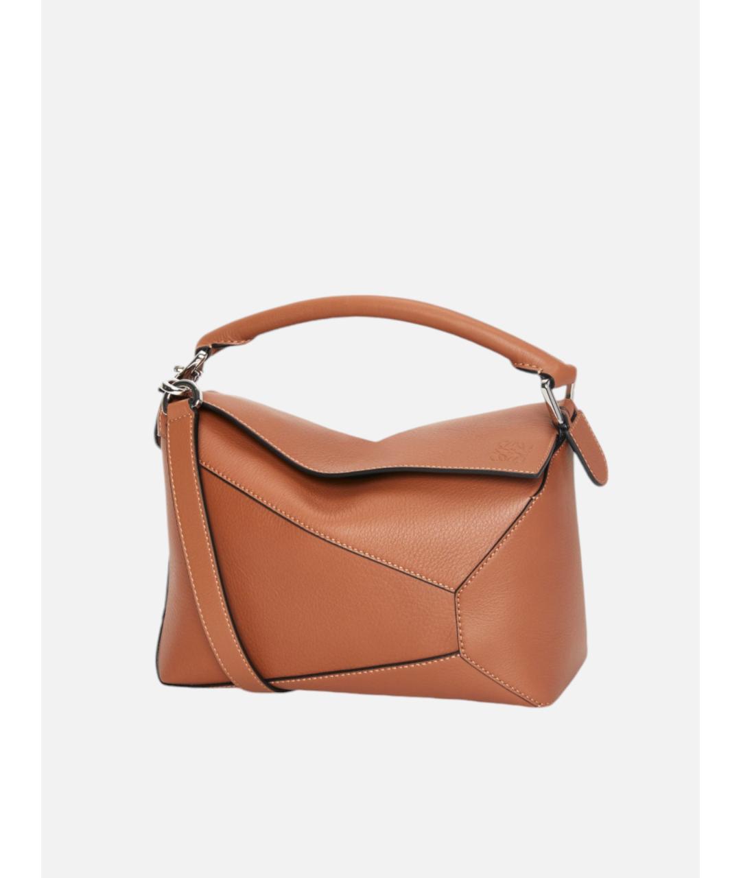 LOEWE Коричневая кожаная сумка через плечо, фото 5