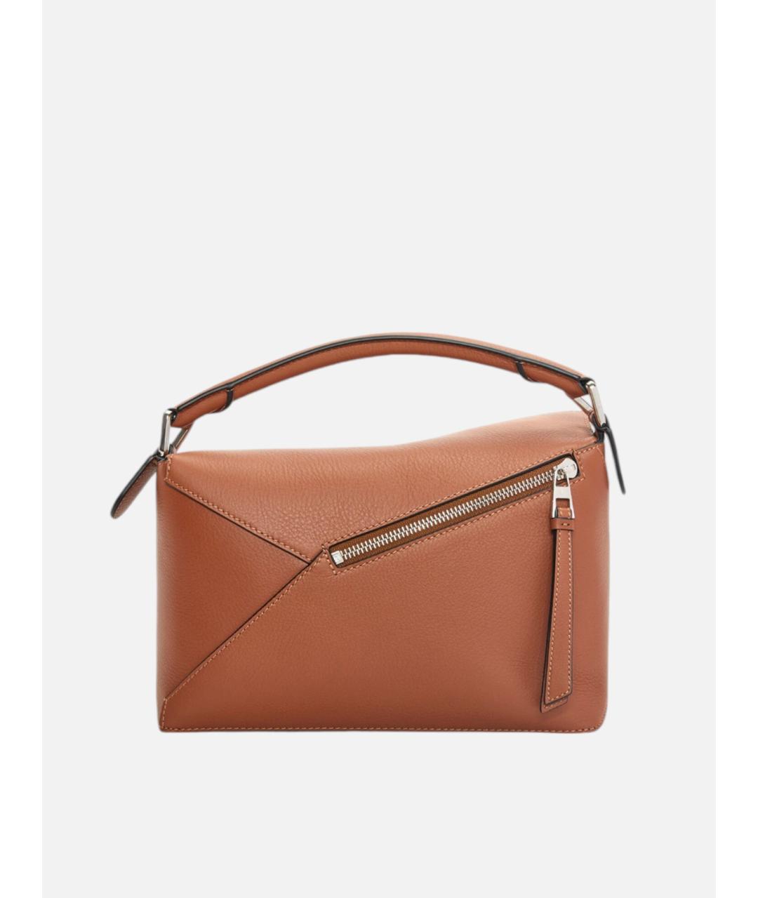 LOEWE Коричневая кожаная сумка через плечо, фото 4