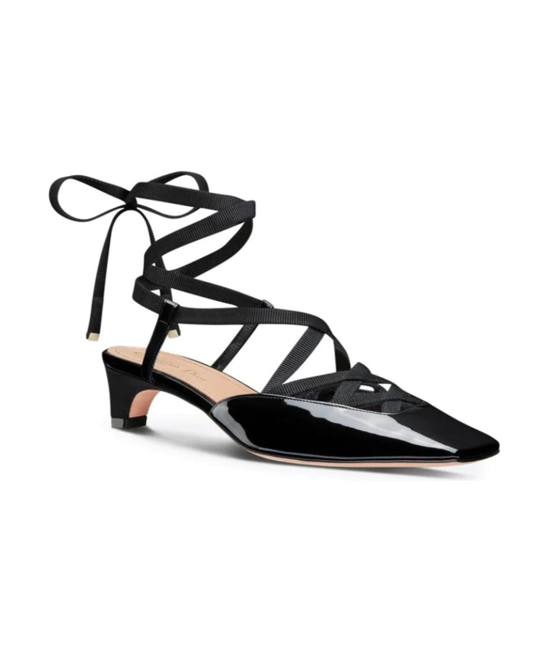 CHRISTIAN DIOR Черные туфли из лакированной кожи, фото 2