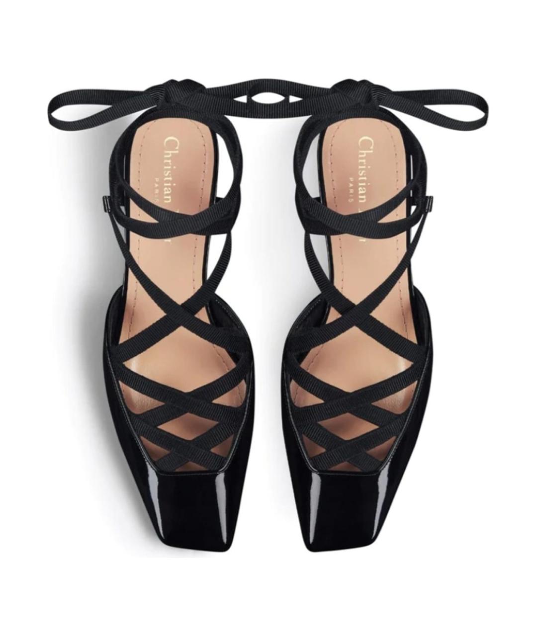 CHRISTIAN DIOR Черные туфли из лакированной кожи, фото 3