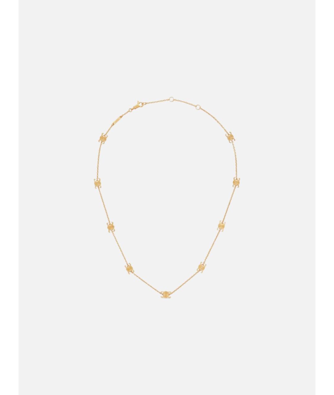 CELINE Золотое металлическое колье, фото 3