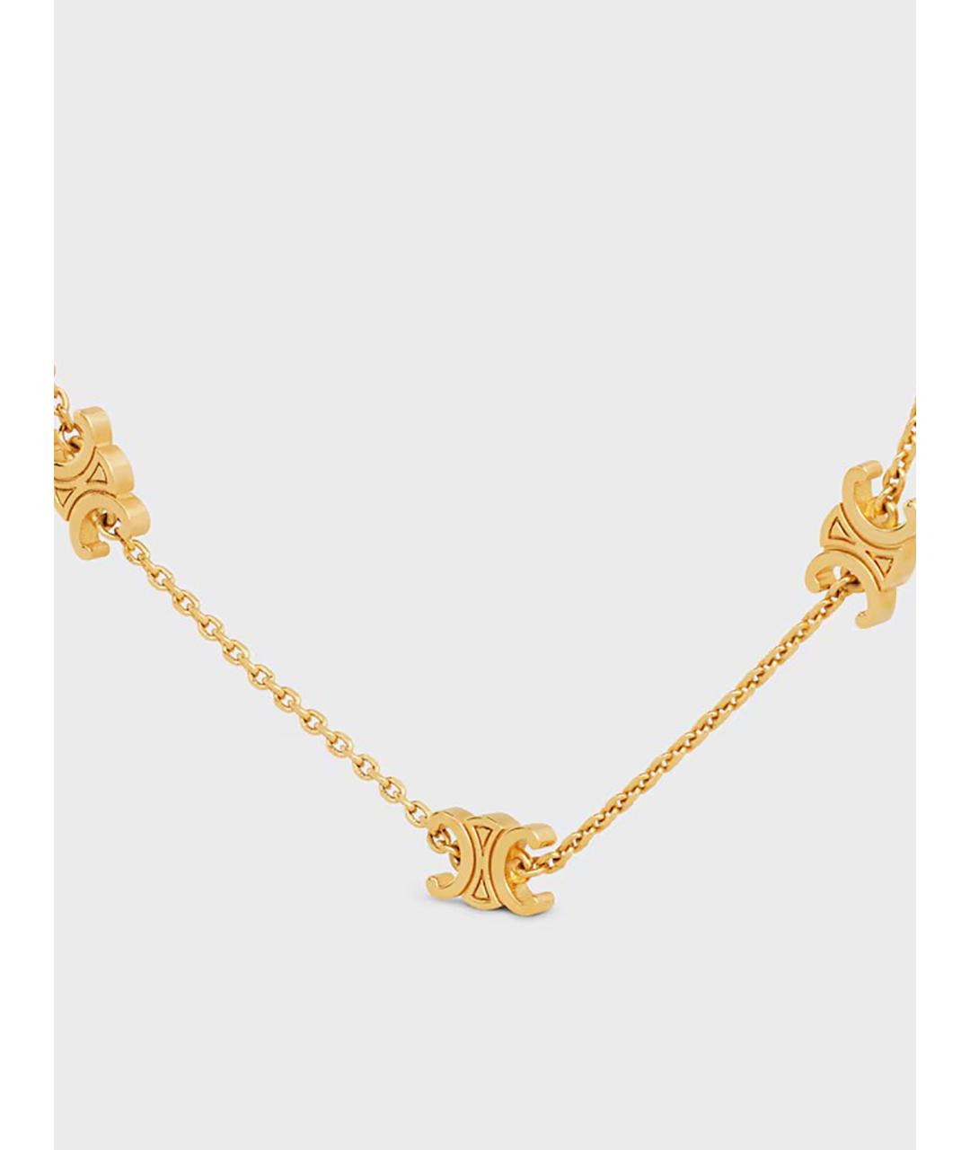 CELINE Золотое металлическое колье, фото 2
