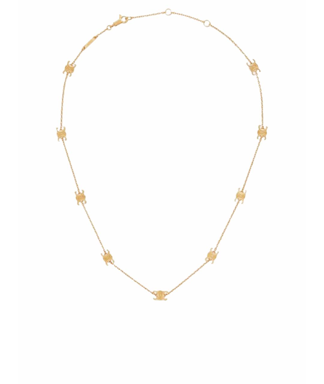 CELINE Золотое металлическое колье, фото 1