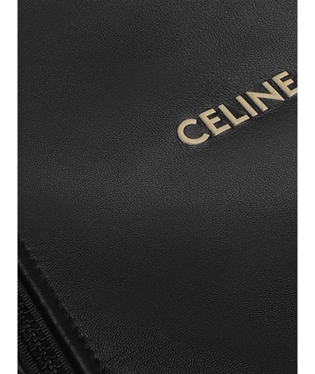CELINE Черная кожаная куртка, фото 2