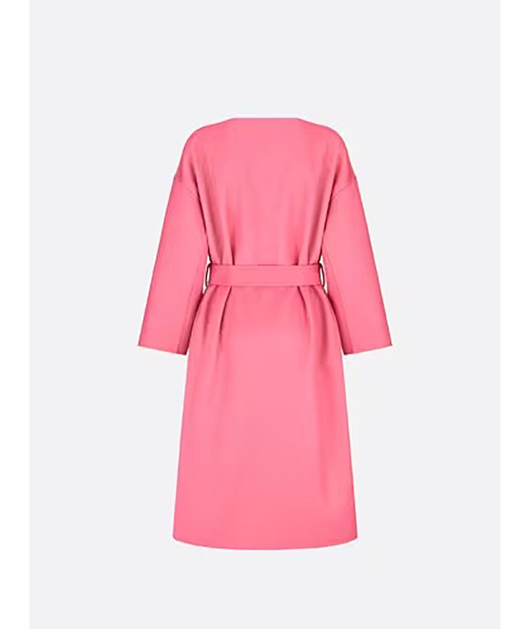 CHRISTIAN DIOR Розовое шерстяное пальто, фото 5