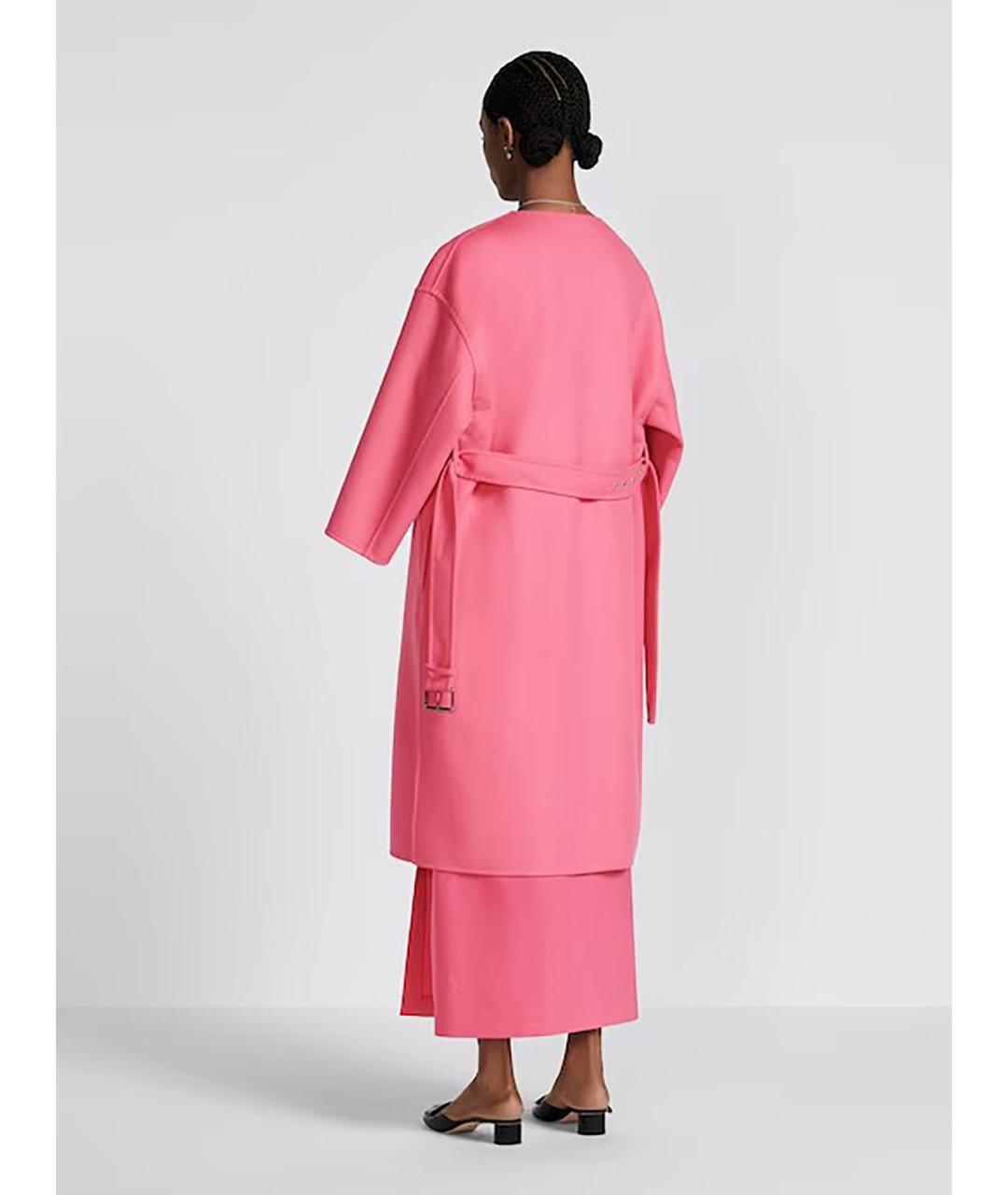 CHRISTIAN DIOR Розовое шерстяное пальто, фото 4