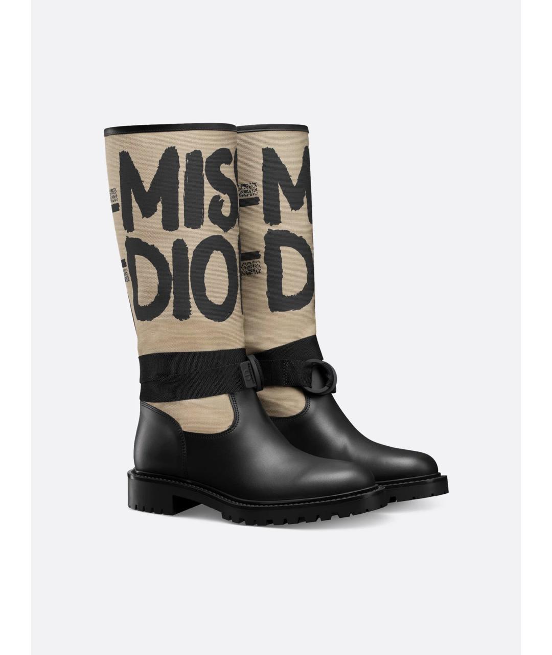 CHRISTIAN DIOR Мульти текстильные сапоги, фото 2