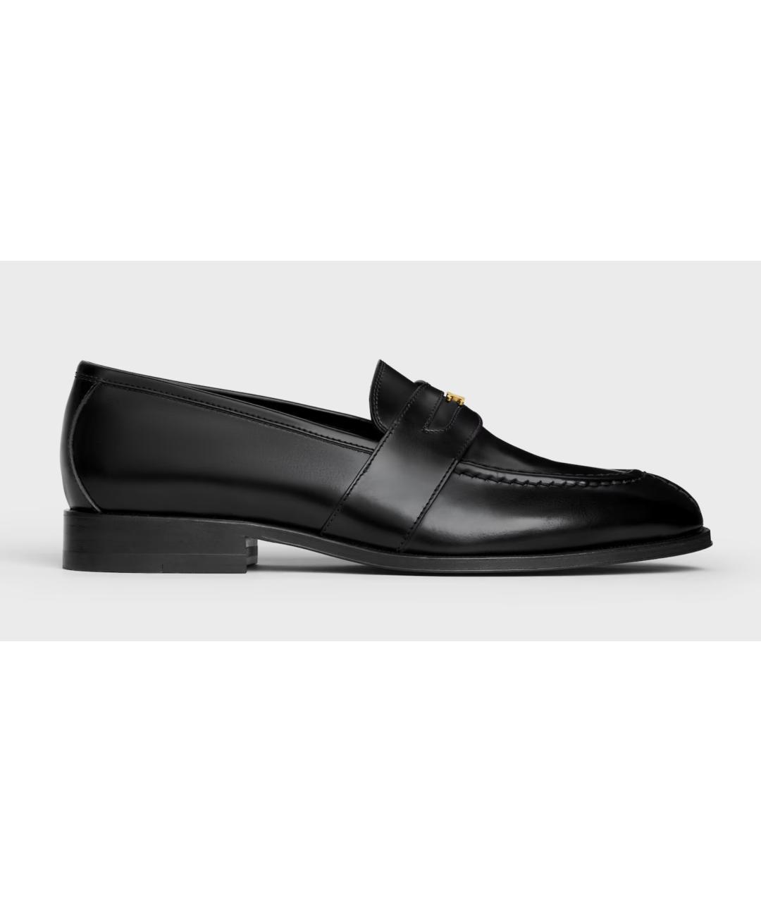 CELINE Черные кожаные лоферы, фото 5
