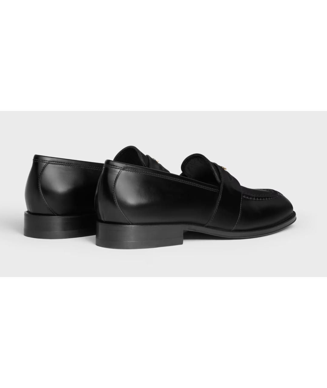 CELINE Черные кожаные лоферы, фото 3