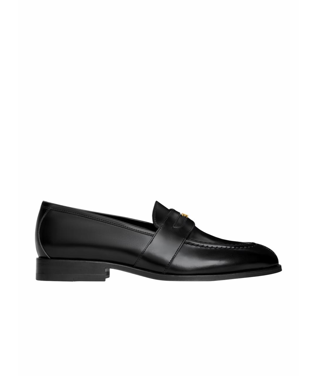 CELINE Черные кожаные лоферы, фото 1