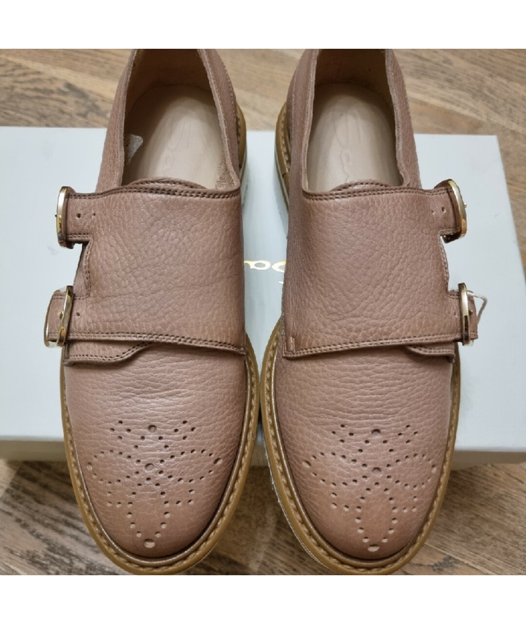 SANTONI Коричневые кожаные брогги и оксфорды, фото 8