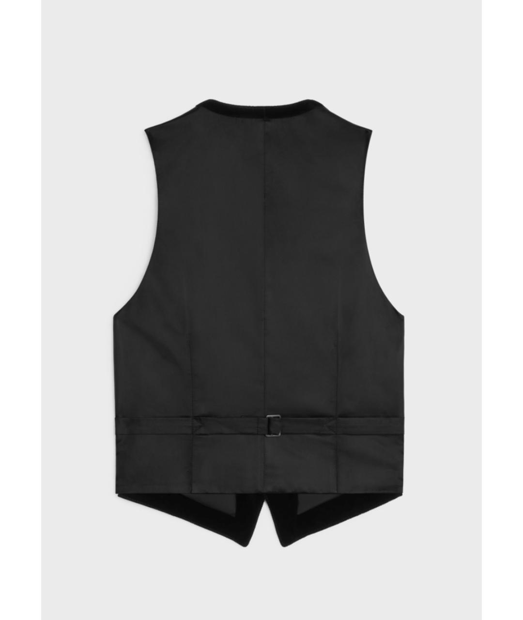 CELINE Черный хлопковый жилет, фото 2
