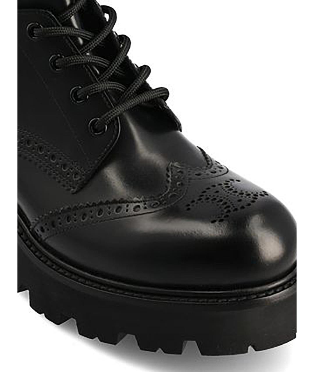 CELINE Черные кожаные ботинки, фото 2