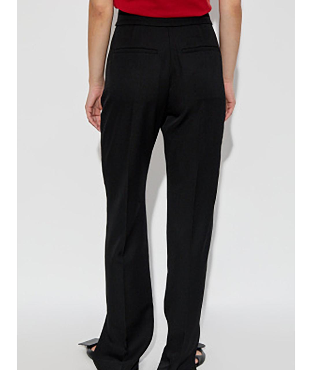 JACQUEMUS Черные шерстяные прямые брюки, фото 4