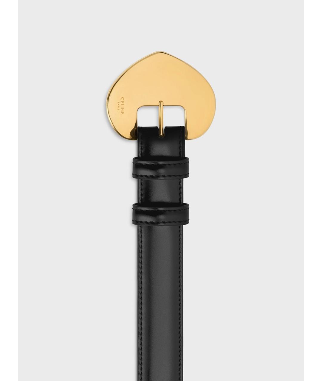 CELINE Черный кожаный ремень, фото 3