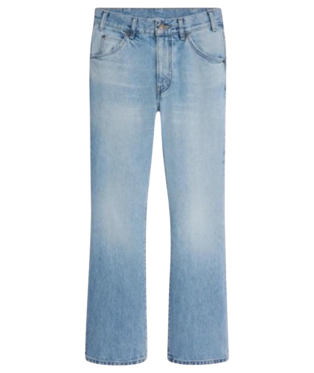 CELINE Синие хлопковые прямые джинсы, фото 1