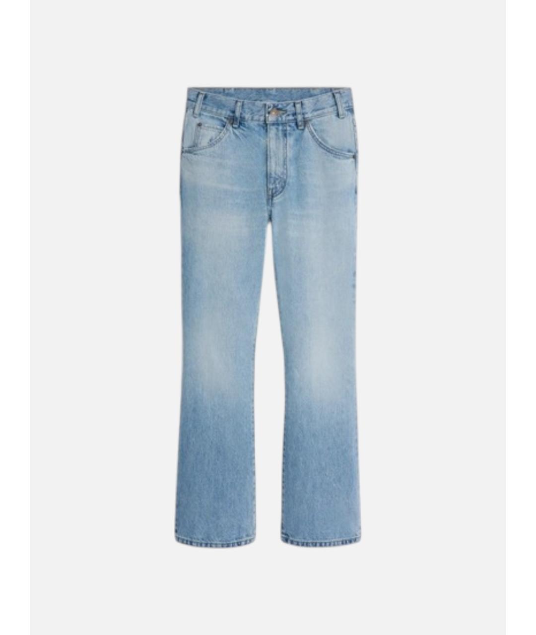 CELINE Синие хлопковые прямые джинсы, фото 3