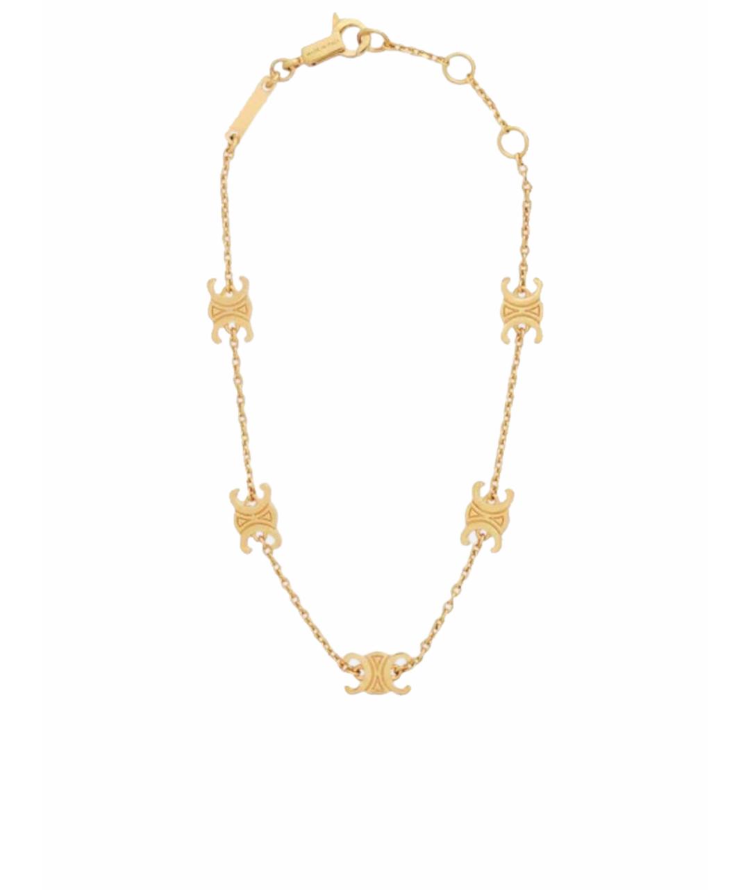 CELINE Золотой металлический браслет, фото 1