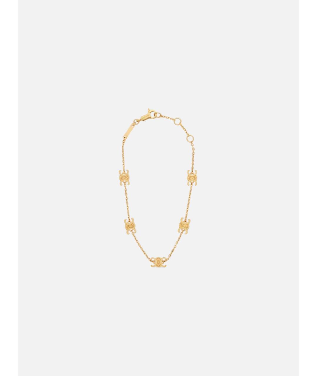 CELINE Золотой металлический браслет, фото 3