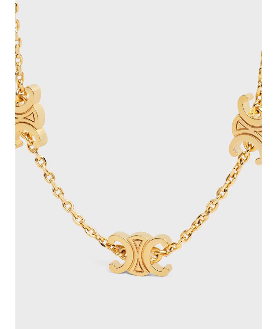 CELINE Золотой металлический браслет, фото 2