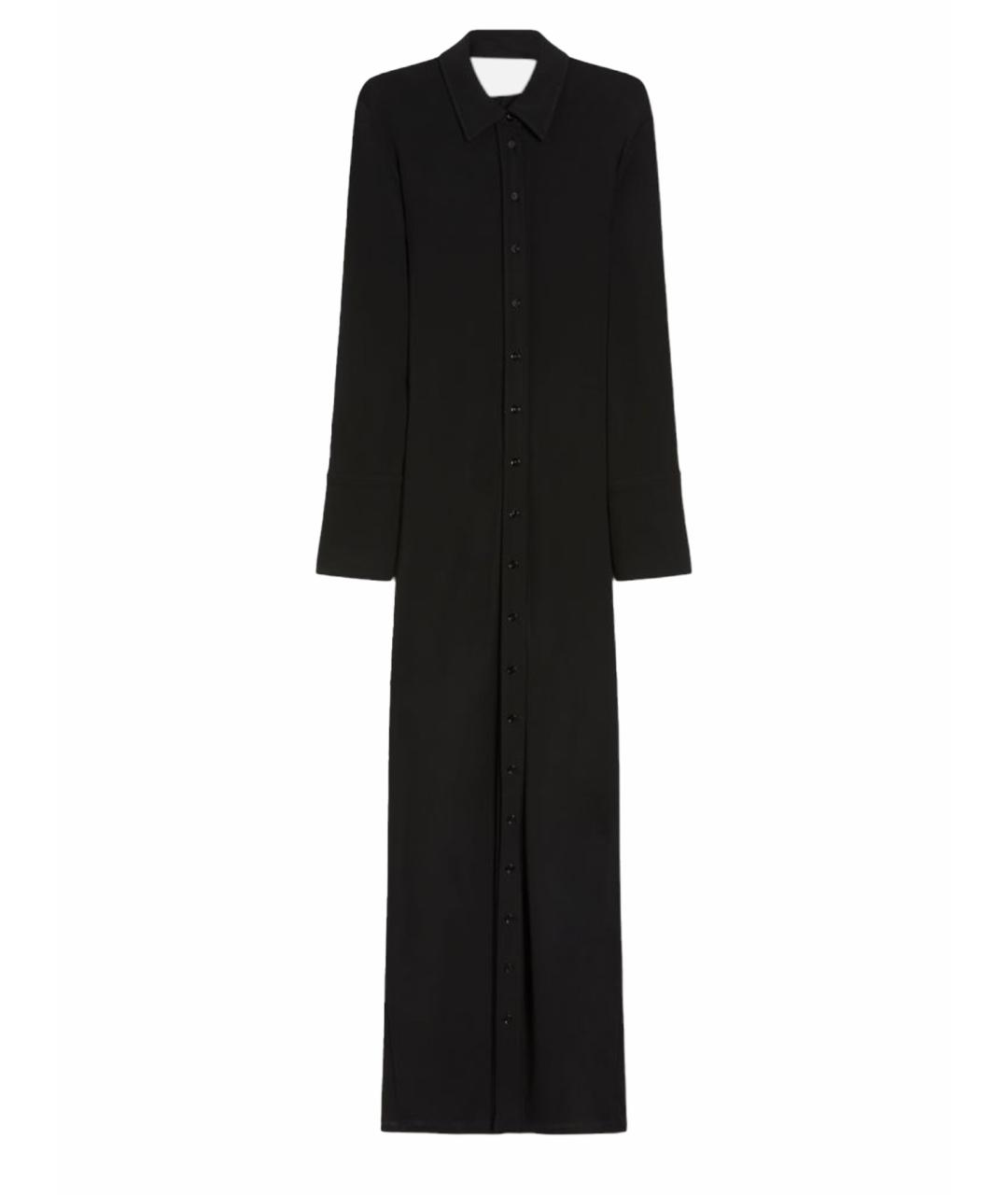 SPORTMAX Черное вискозное коктейльное платье, фото 1